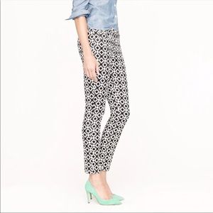J. Crew Toothpick Ankle geometric jeans